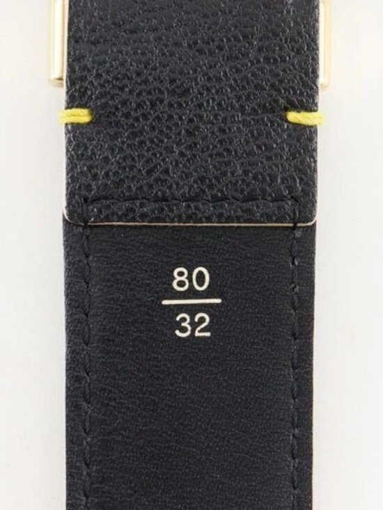LOUIS VUITTON Ceinture Suhari belt M6869W Studs Noir black leather mens